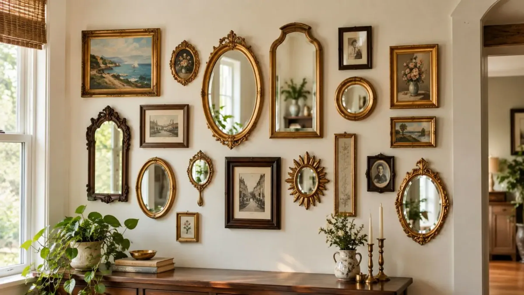 DIY Gallery Wall Ideas Using Thrifted Frames